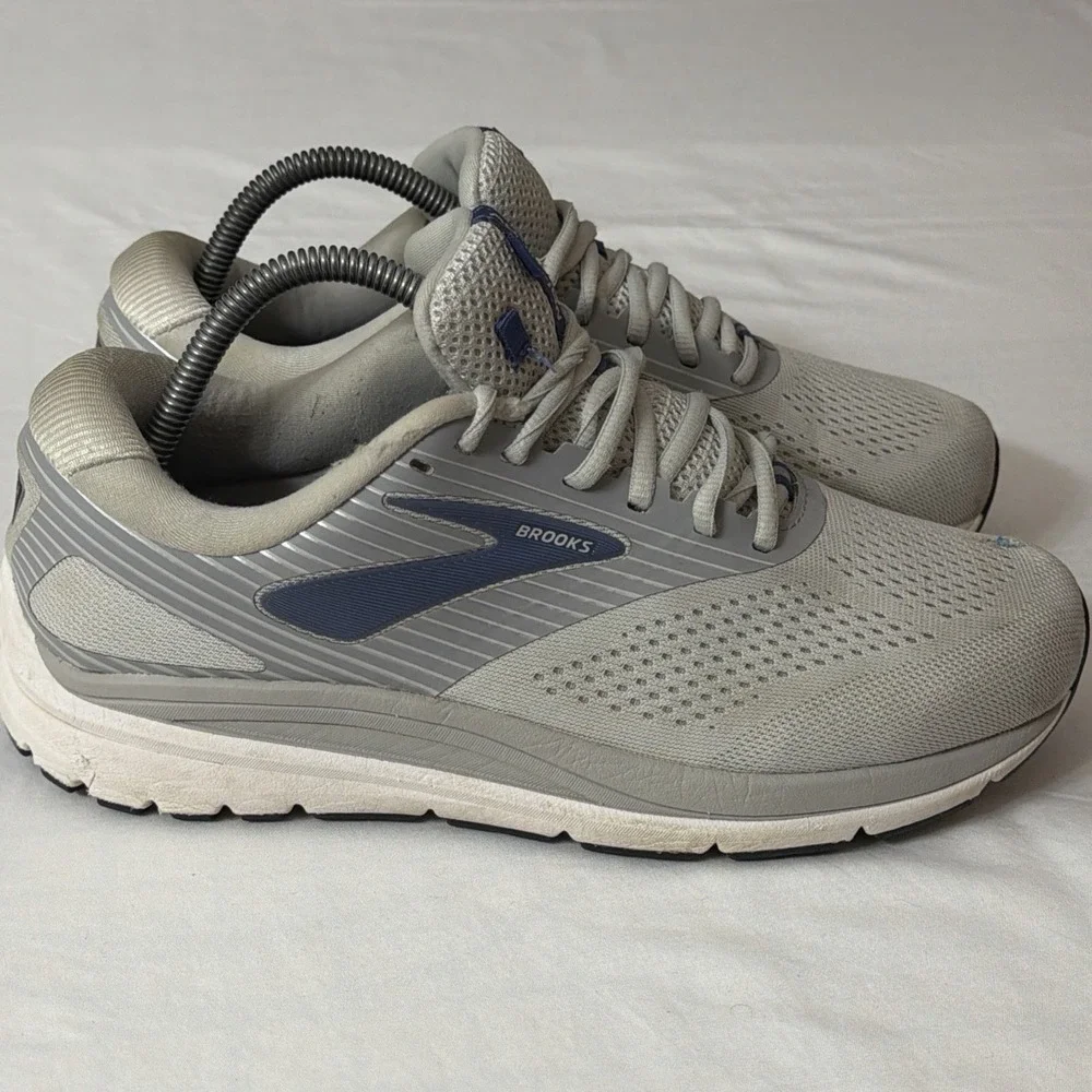 Brooks Addiction 14 1203061D077 Gray and Blue Running Sneakers Women's 10 D Wide